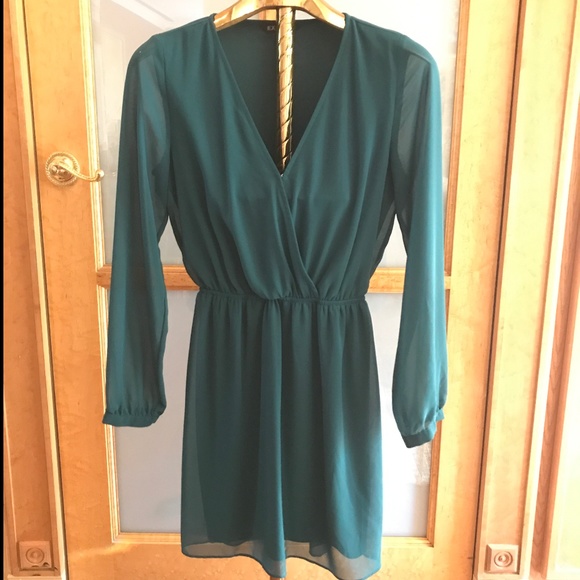 Express Dresses & Skirts - Express Long Sleeve Wrap Look Dress